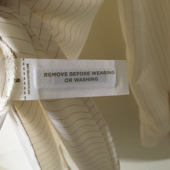 Ann Taylor Loft Cream Shimmer Pinstripe Blouse - Picture 13 of 13